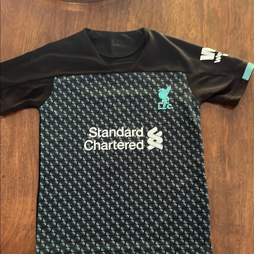 Liverpool FC Black and Teal Jersey
